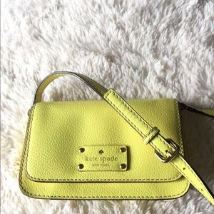 Kate Spade yellow crossover-shoulder bag-New